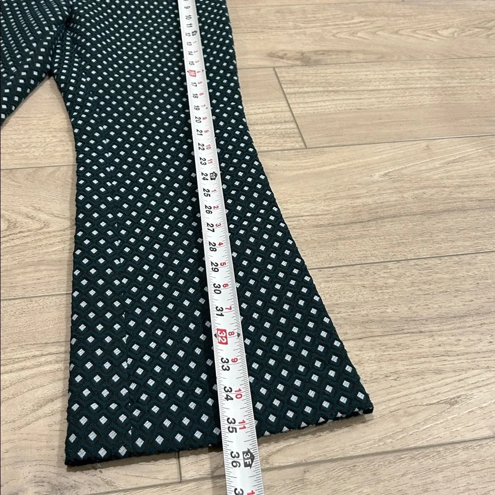 Anthropologie Cartonnier Charlie Crop Flare Pant In Lorie Green Multi Size 4 EUC - Picture 8 of 12